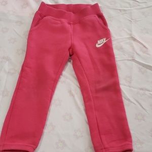 Pink toddler Nike sweatpants